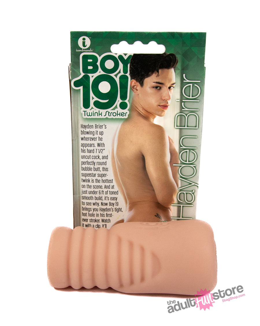 Icon Brands - BOY 19 Teen Twink - Hayden Brier - Custom Anal Masturbator - Stag Shop