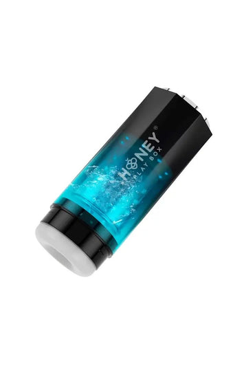 Honey Play Box - Adrian Waterproof Rotating Automatic Stroker - Black/Blue - Stag Shop