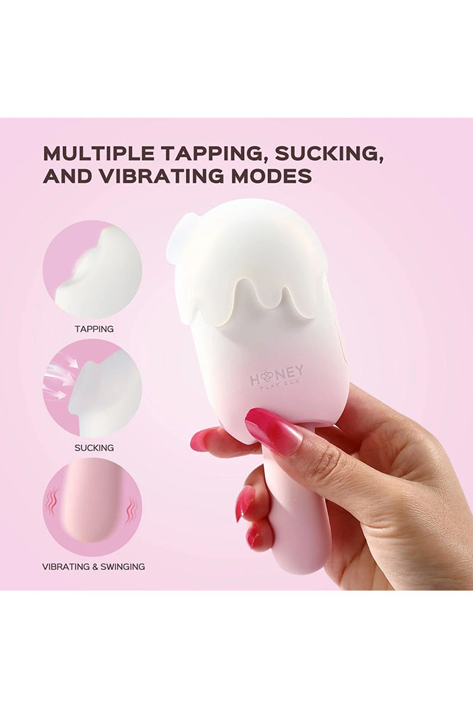 Honey Play Box - Bite Me Sucking, Tapping & Swinging Vibrator - Pink - Stag Shop