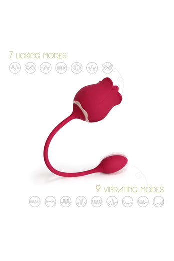Honey Play Box - Fiona Licking Rose & Vibrating Egg - Red - Stag Shop