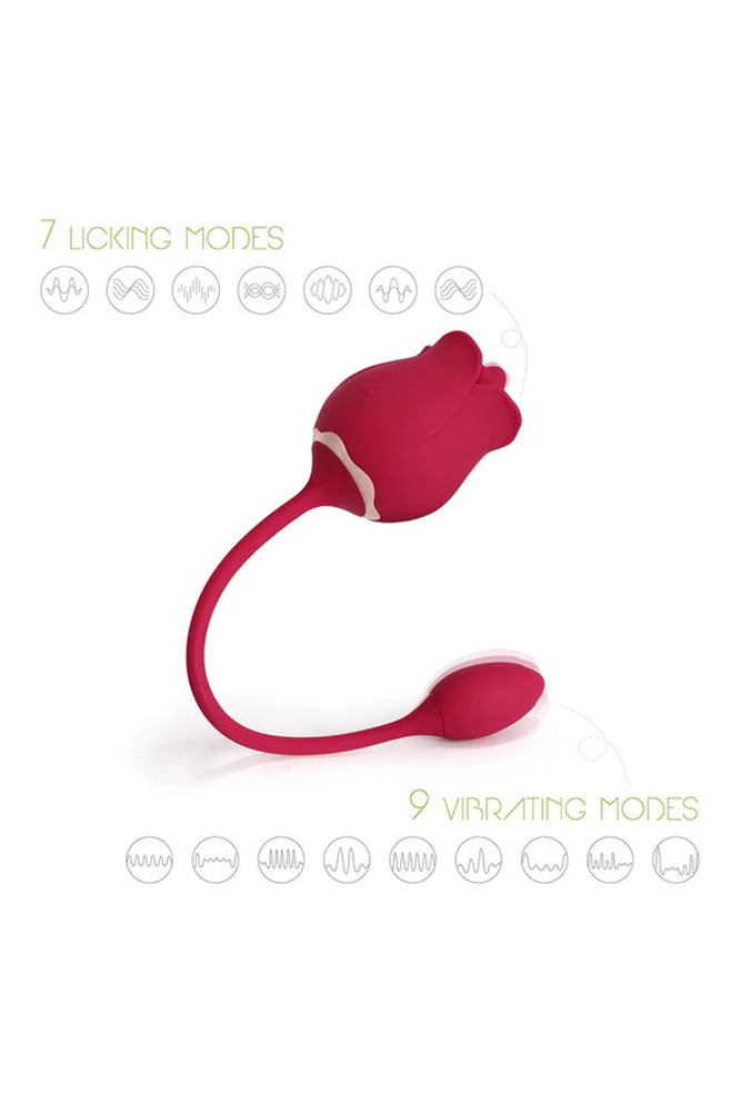 Honey Play Box - Fiona Licking Rose & Vibrating Egg - Red - Stag Shop