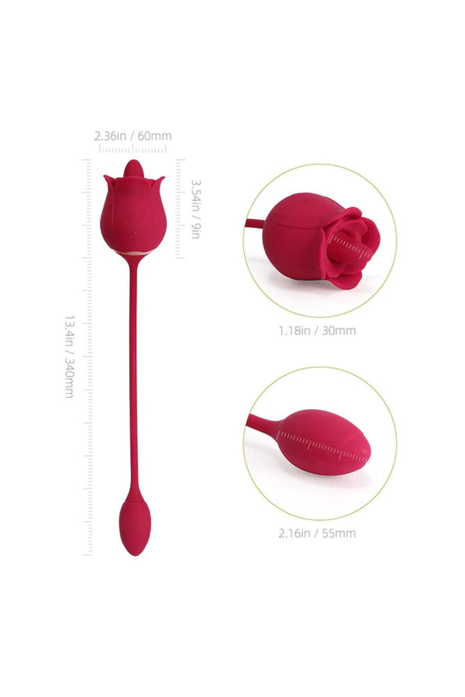 Honey Play Box - Fiona Licking Rose & Vibrating Egg - Red - Stag Shop