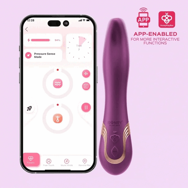 Honey Play Box - Fling App-Controlled Flicking Tongue Vibrator - Purple - Stag Shop