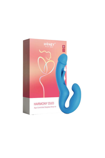 Honey Play Box - Harmony Duo App-Controlled Strapless Strap-on - Blue - Stag Shop