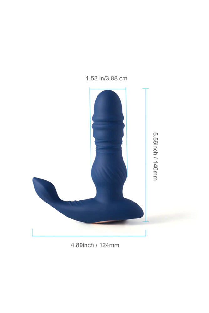 Honey Play Box - Jaden Thrusting Prostate Massager with Remote Control - Blue - Stag Shop