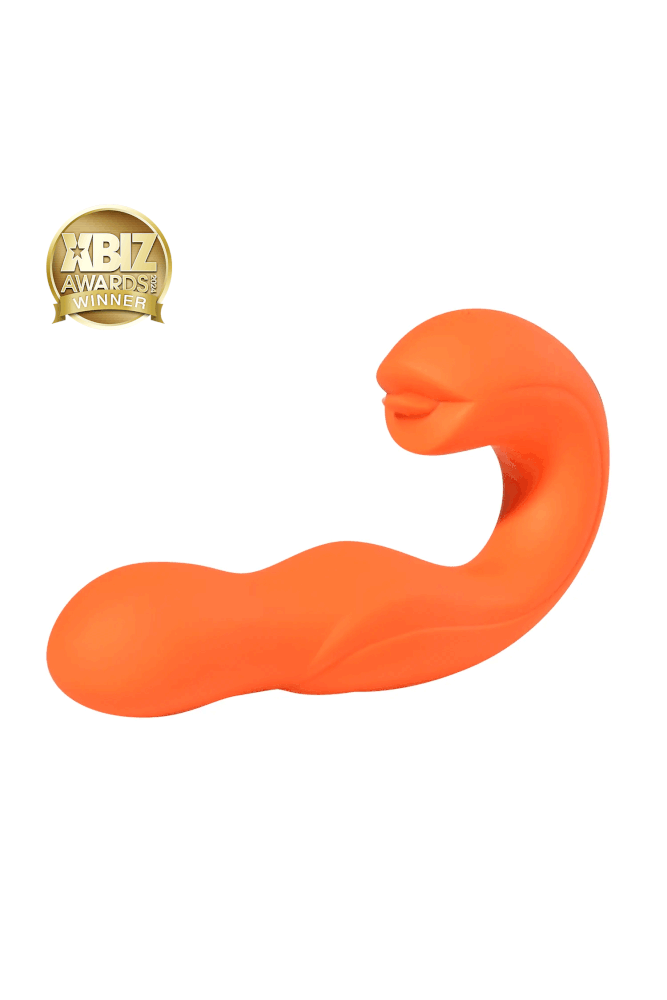 Honey Play Box - Joi Rotating Head G-Spot Vibrator & Clit Licker - Orange - Stag Shop