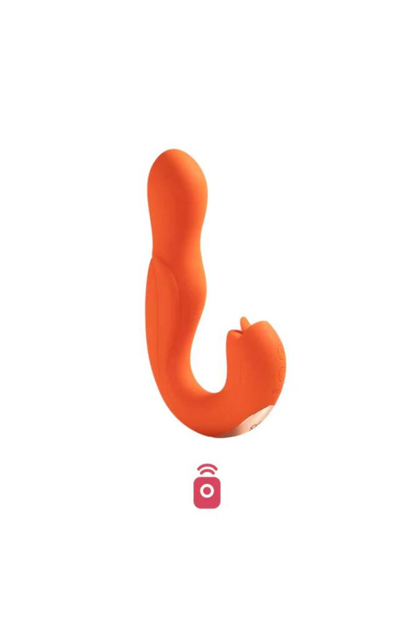 Honey Play Box - Joi Pro Rotating Head G-Spot Vibrator & Clit Licker with Remote Control - Orange - Stag Shop