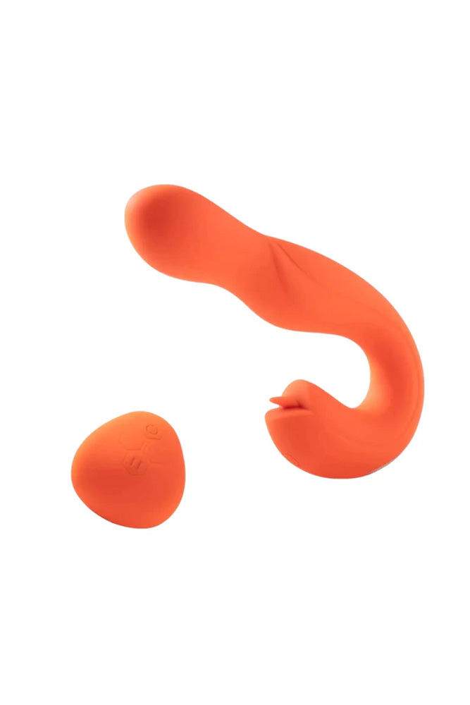 Honey Play Box - Joi Pro Rotating Head G-Spot Vibrator & Clit Licker with Remote Control - Orange - Stag Shop