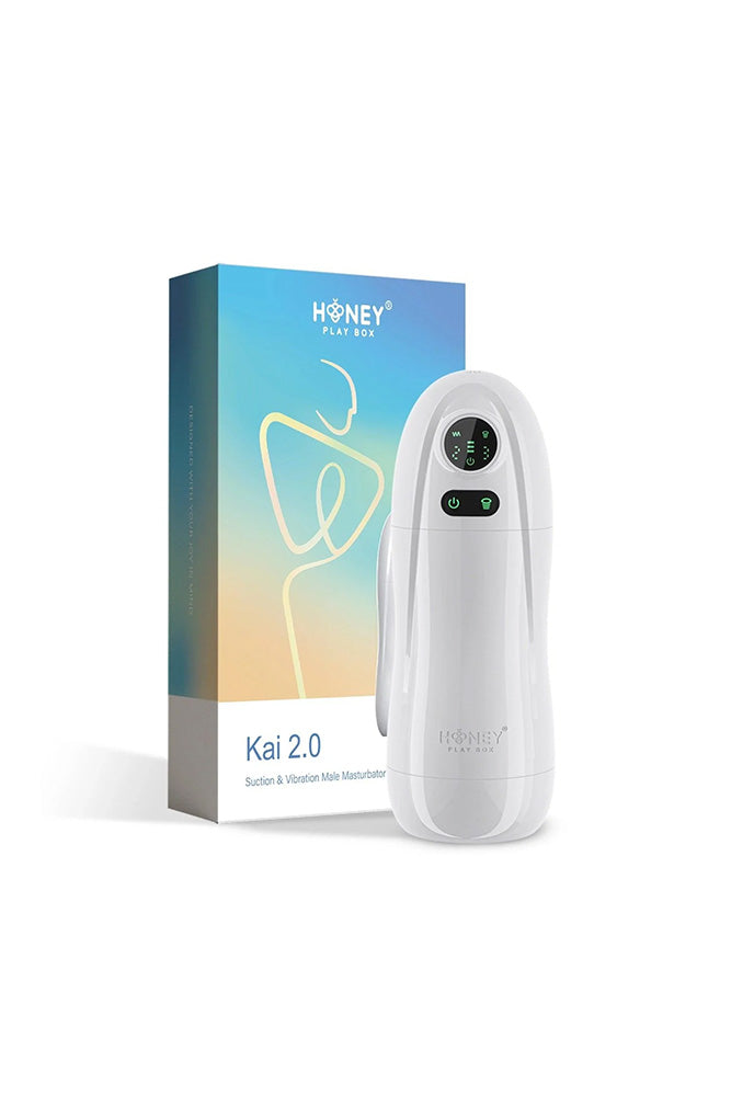 Honey Play Box - Kai 2 Vibrating & Sucking Stroker - White - Stag Shop