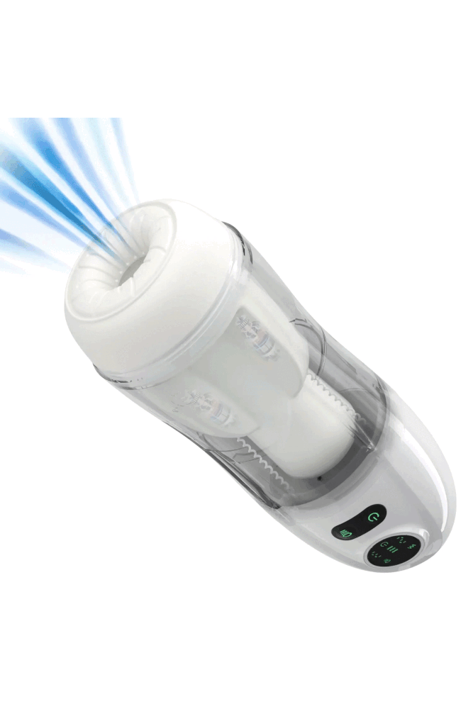 Honey Play Box - Kai 2 Vibrating & Sucking Stroker - White - Stag Shop