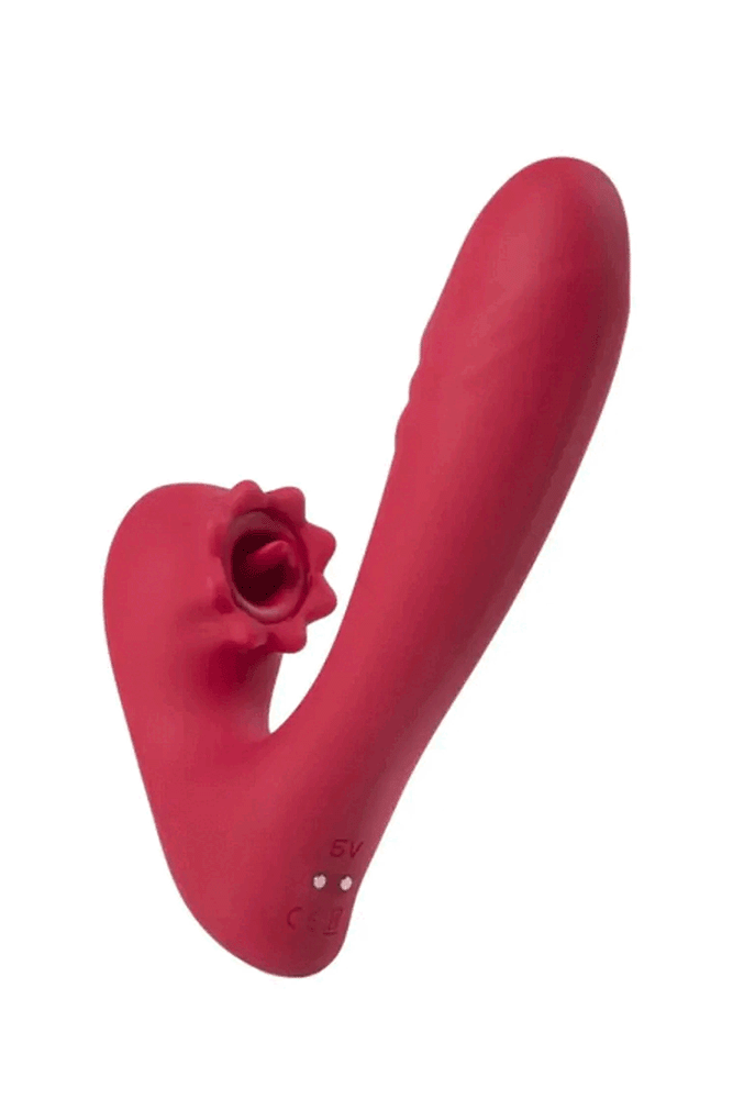 Honey Play Box - Lacy - G Spot Vibrator with Flicking Tongue - Red - Stag Shop