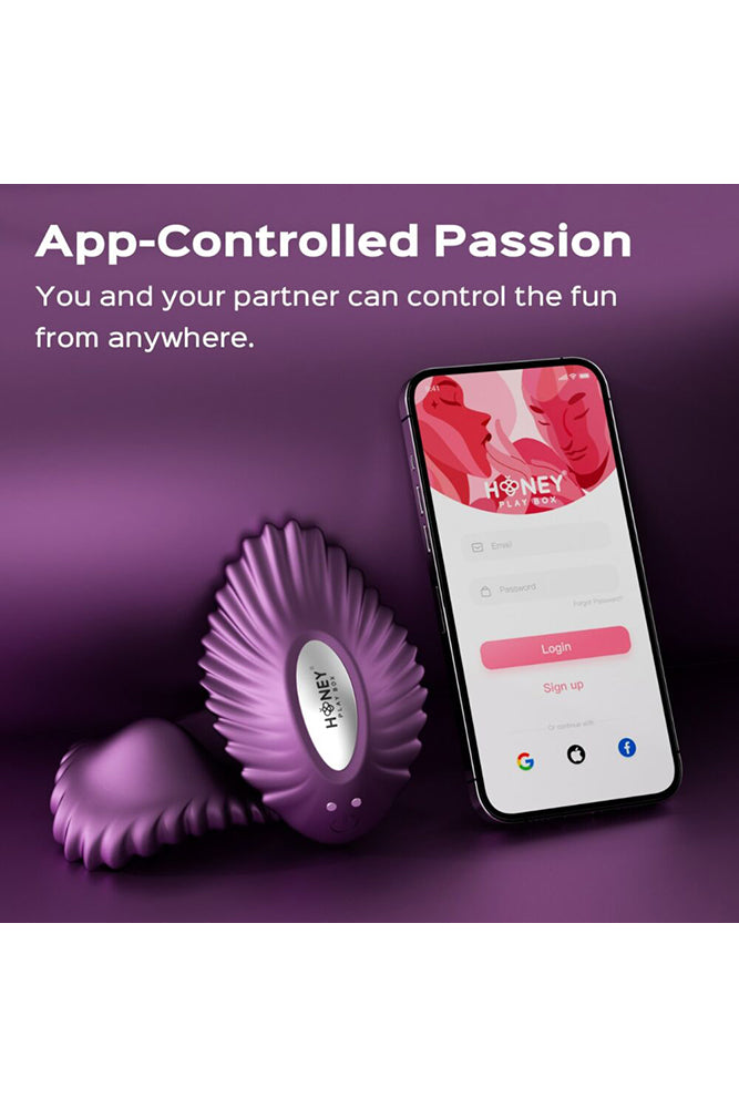 Honey Play Box - Pearl App-Controlled Magnetic Panty Vibrator - Purple - Stag Shop