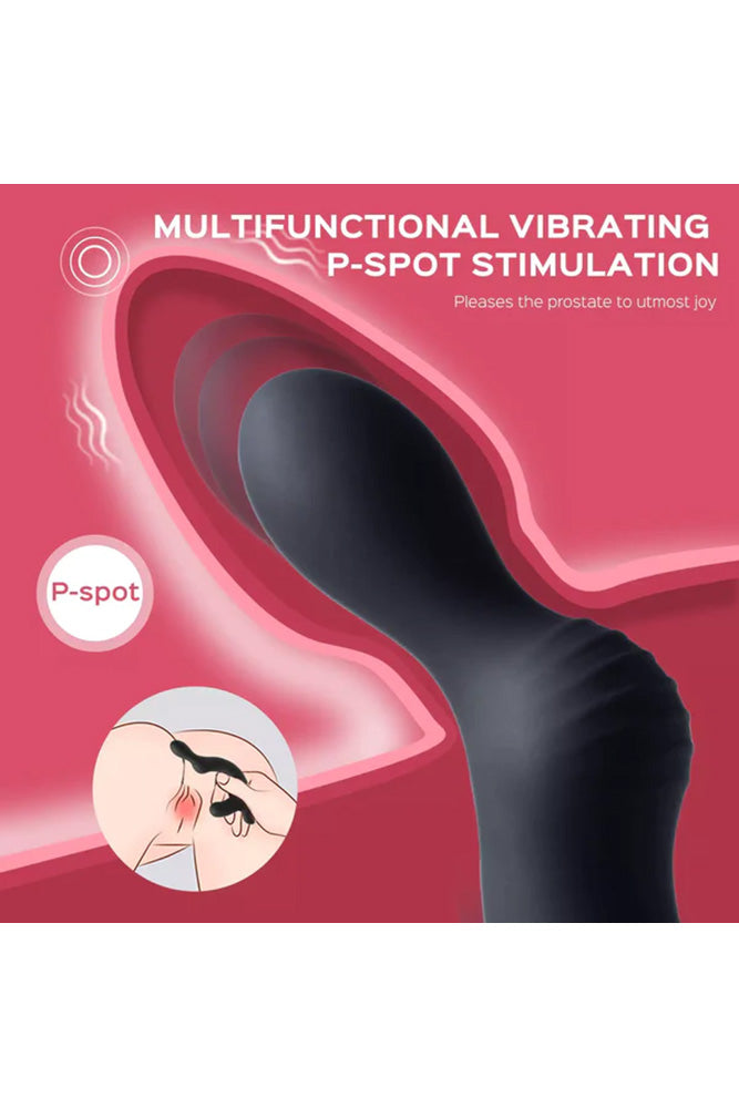 Honey Play Box - Rocky Vibrating Prostate Massager with Remote Control - Black - Stag Shop