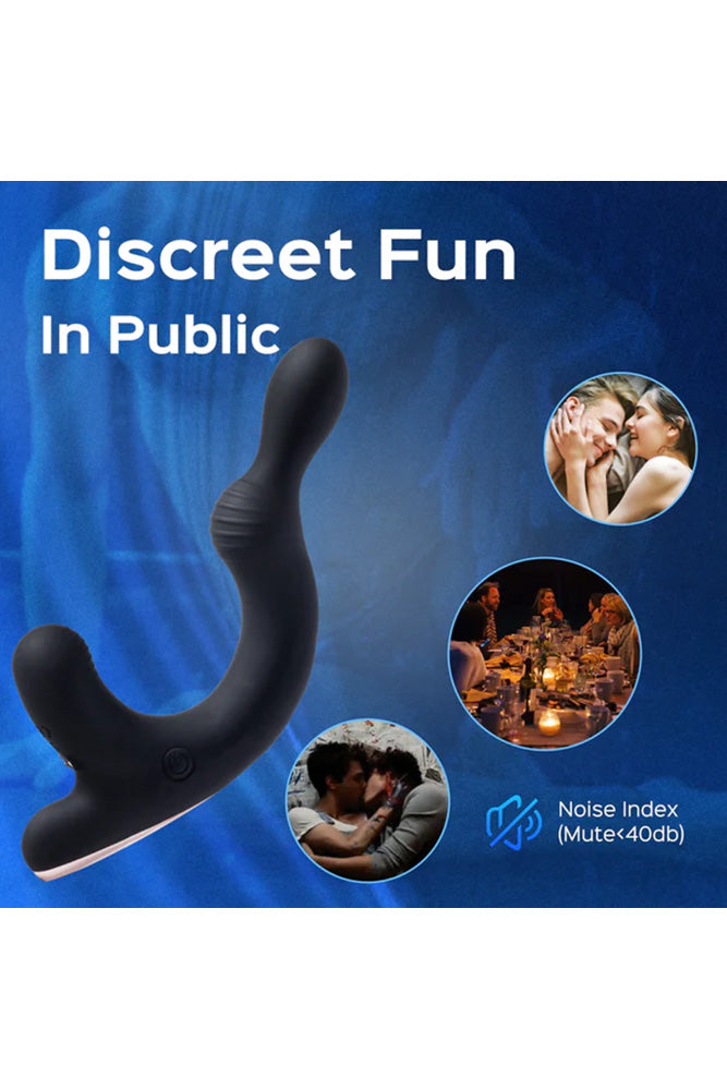 Honey Play Box - Rocky Vibrating Prostate Massager with Remote Control - Black - Stag Shop