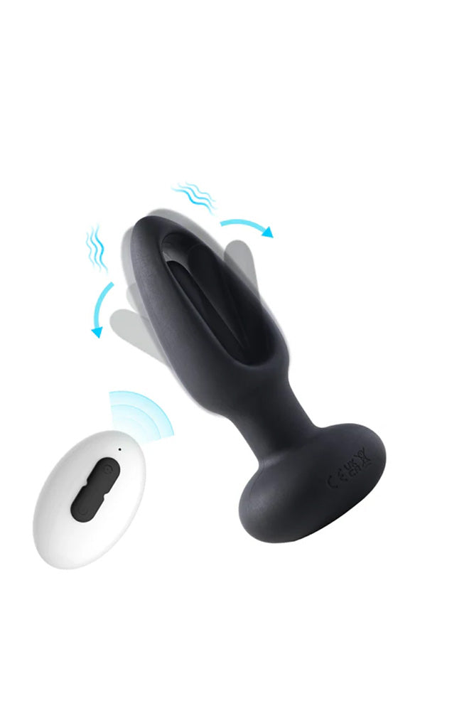 Honey Play Box - Snuggy Tapping Prostate Anal Plug Vibrator - Black - Stag Shop