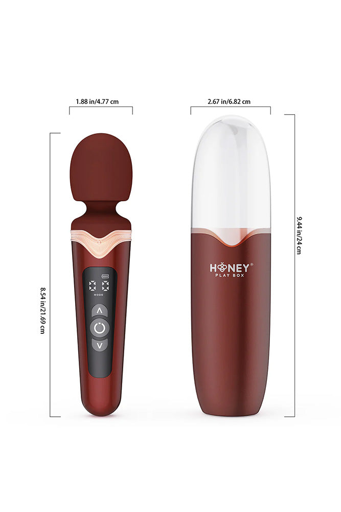 Honey Play Box - Stormi Heated Wand Massager With Protective Case - Bordeaux