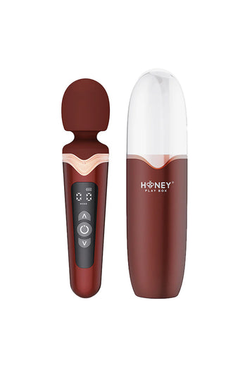 Honey Play Box - Stormi Heated Wand Massager With Protective Case - Bordeaux - Stag Shop