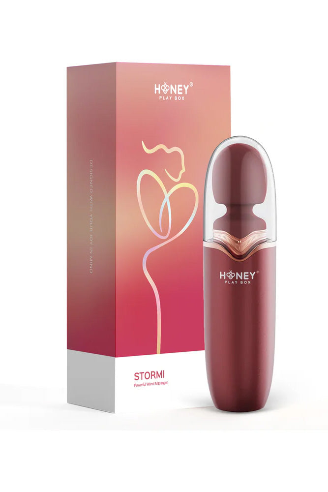 Honey Play Box - Stormi Heated Wand Massager With Protective Case - Bordeaux - Stag Shop