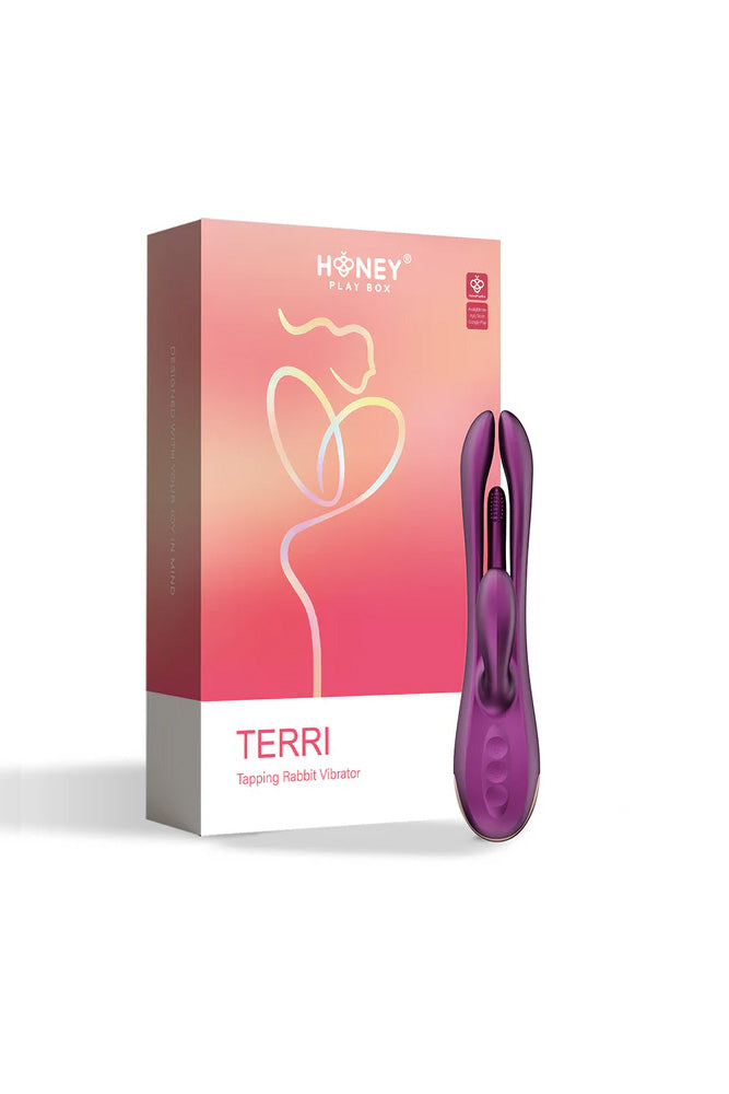 Honey Play Box - Terri App-Controlled Tapping Rabbit Vibrator - Purple - Stag Shop
