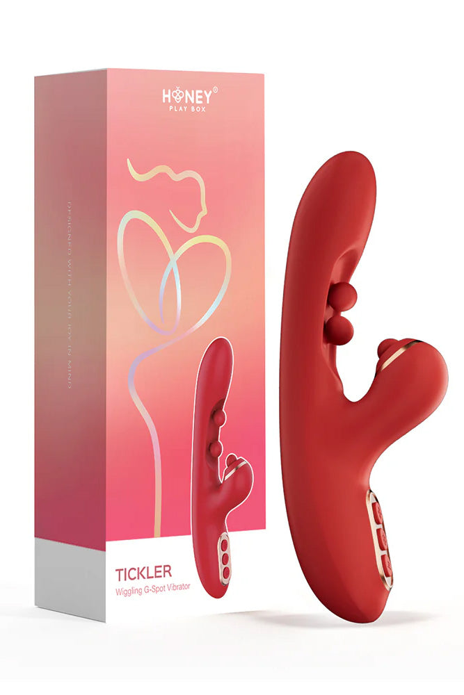 Honey Play Box - Tickler Wiggling & Tapping Dual Vibrator - Various Colors - Stag Shop