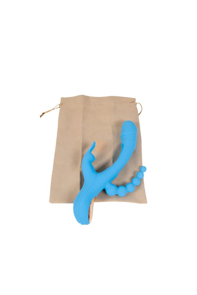 Honey Play Box - Trilux Triple Stim App-Controlled Vibrator - Blue - Stag Shop