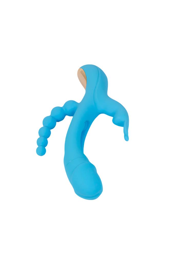 Honey Play Box - Trilux Triple Stim App-Controlled Vibrator - Blue - Stag Shop