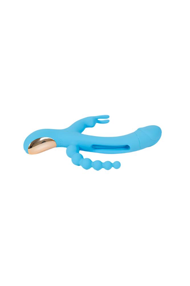 Honey Play Box - Trilux Triple Stim App-Controlled Vibrator - Blue - Stag Shop