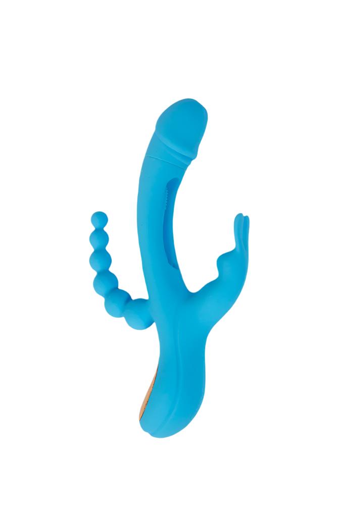 Honey Play Box - Trilux Triple Stim App-Controlled Vibrator - Blue - Stag Shop