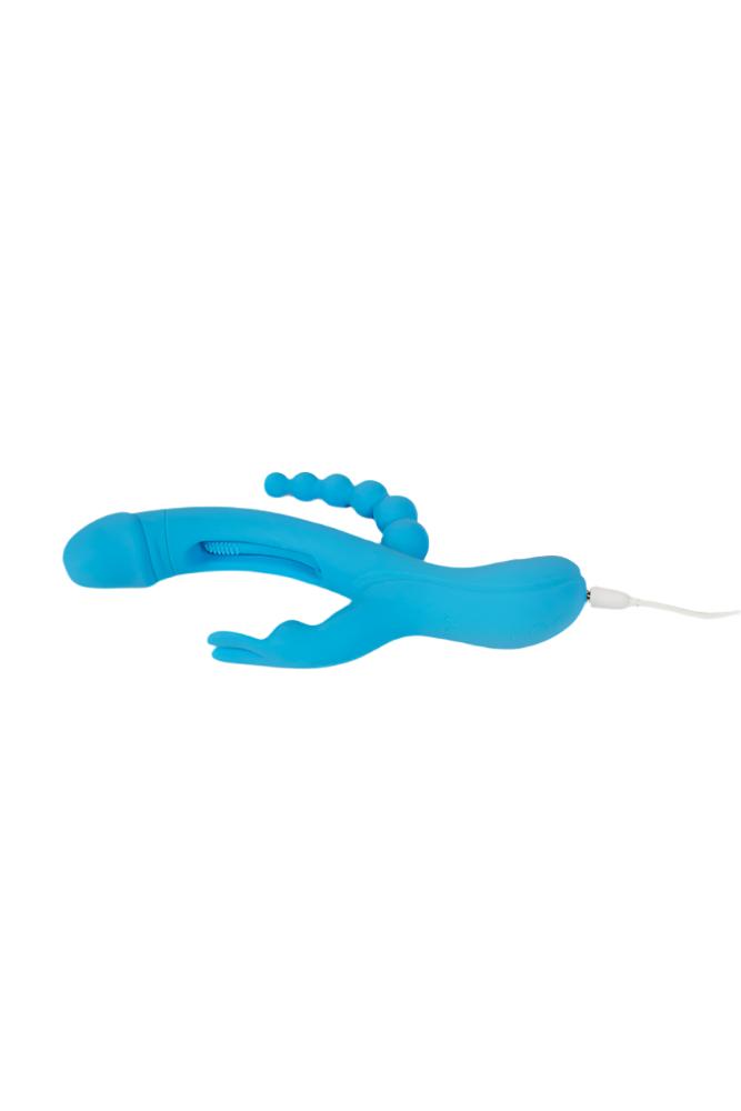 Honey Play Box - Trilux Triple Stim App-Controlled Vibrator - Blue - Stag Shop