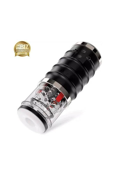 Honey Play Box - Warrior Auto Thrusting Automatic Stroker - Black/Clea
