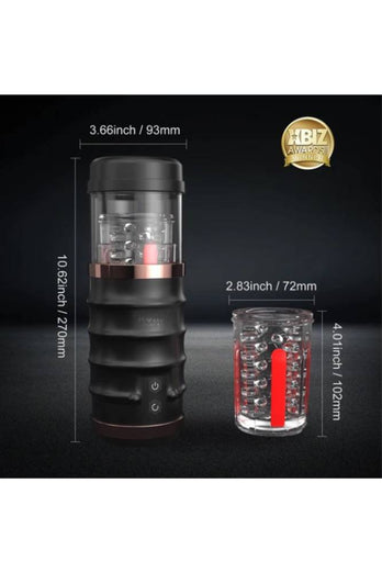 Honey Play Box - Warrior Auto Thrusting  Automatic Stroker - Black/Clear - Stag Shop