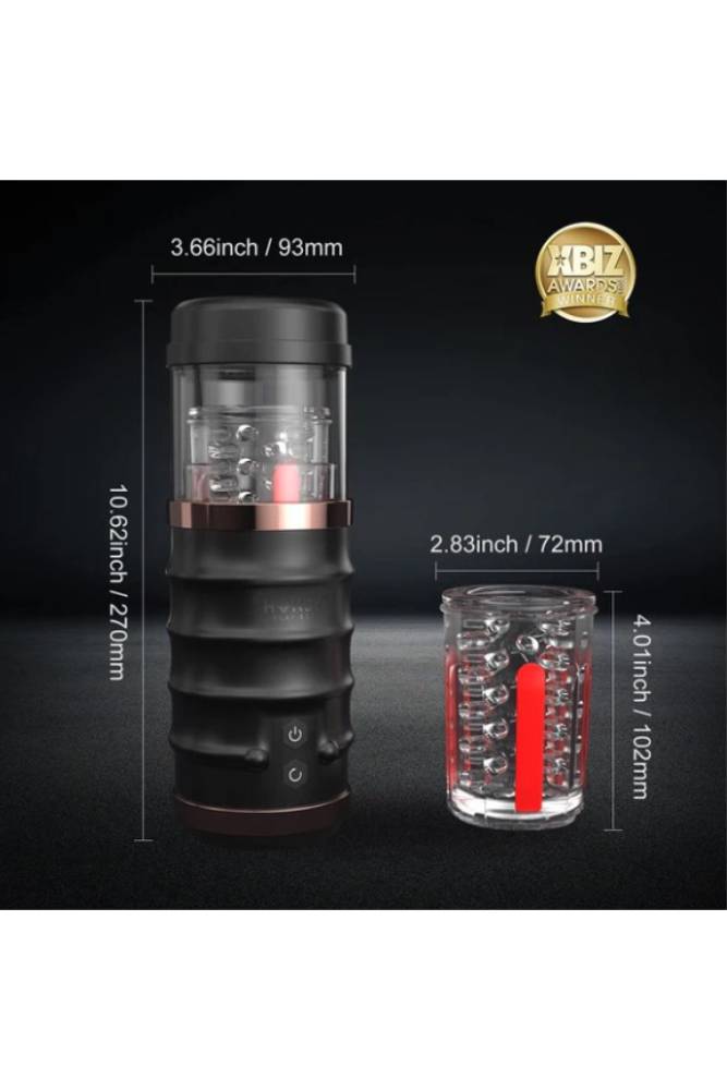Honey Play Box - Warrior Auto Thrusting  Automatic Stroker - Black/Clear - Stag Shop