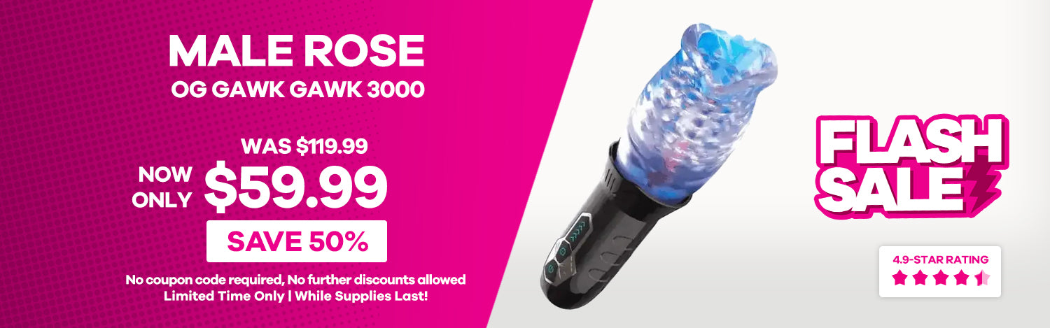 The Male Rose - Original Gawk Gawk 3000 | Vibrating & Rotating Male Stroker