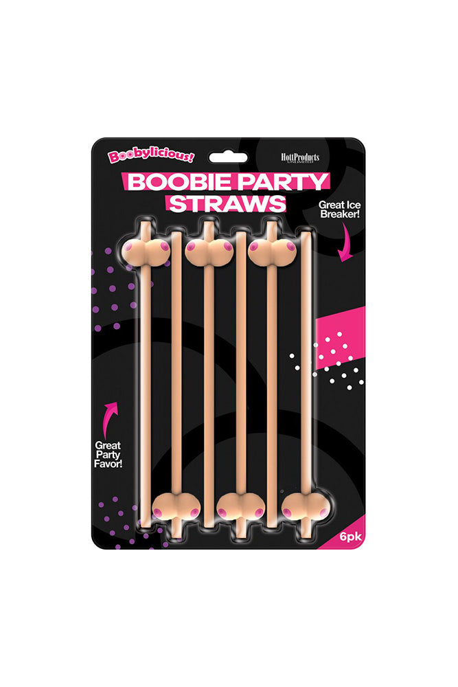 Hott Products - Boobylicious Boobie Straws - 6 Pack - Stag Shop
