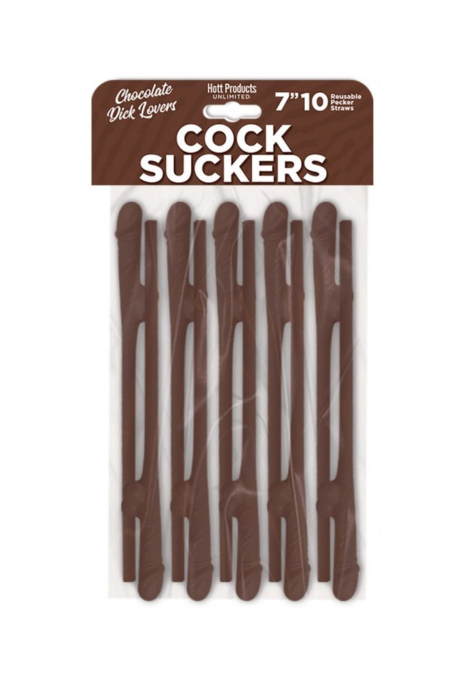 Hott Products - Cock Suckers Reusable Penis Straws - Assorted Colours - Stag Shop