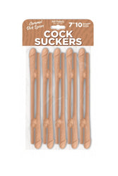 Hott Products - Cock Suckers Reusable Penis Straws - Assorted Colours - Stag Shop