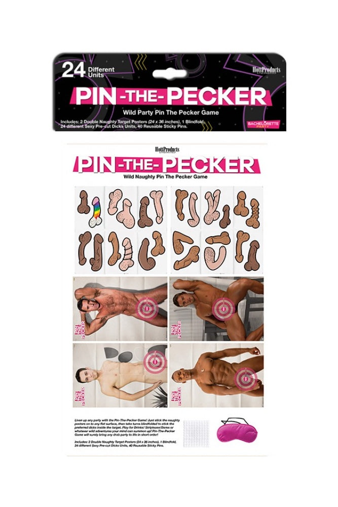 Hott Products - Pin the Pecker Bachelorette Game - Stag Shop