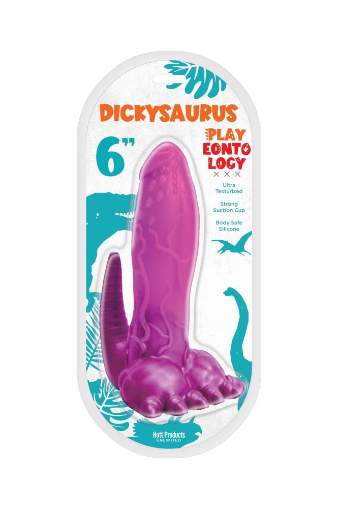 Hott Products - Playeontology - Dickysaurus 6" Dildo - Purple - Stag Shop