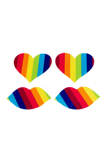 Hott Products - Rainbow Nipplicious Pasties - 2 Pair - Stag Shop