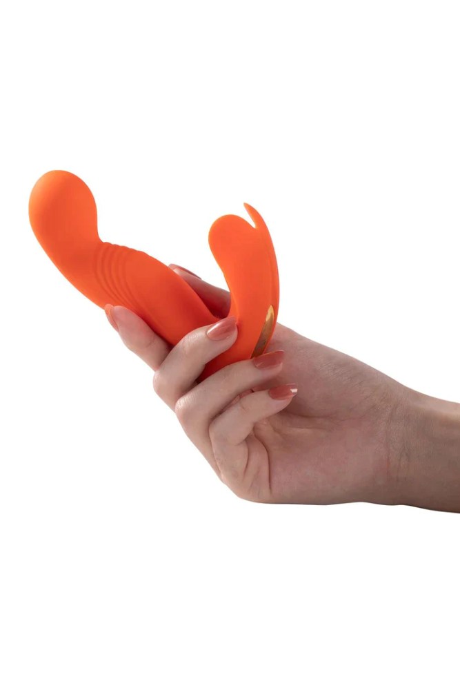 Honey Play Box - Crave 3 G-Spot Vibrator with Rotating Head & Clit Tickler - Orange - Stag Shop