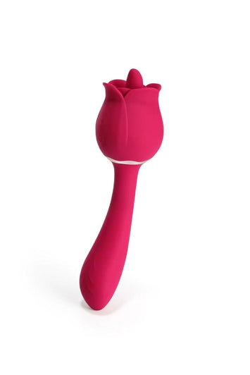 Honey Play Box - Rhea The Rose Licking Tongue & G-Spot Vibrator - Red - Stag Shop