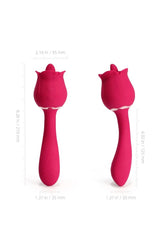 Honey Play Box - Rhea The Rose Licking Tongue & G-Spot Vibrator - Red - Stag Shop