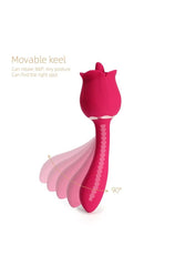Honey Play Box - Rhea The Rose Licking Tongue & G-Spot Vibrator - Red - Stag Shop