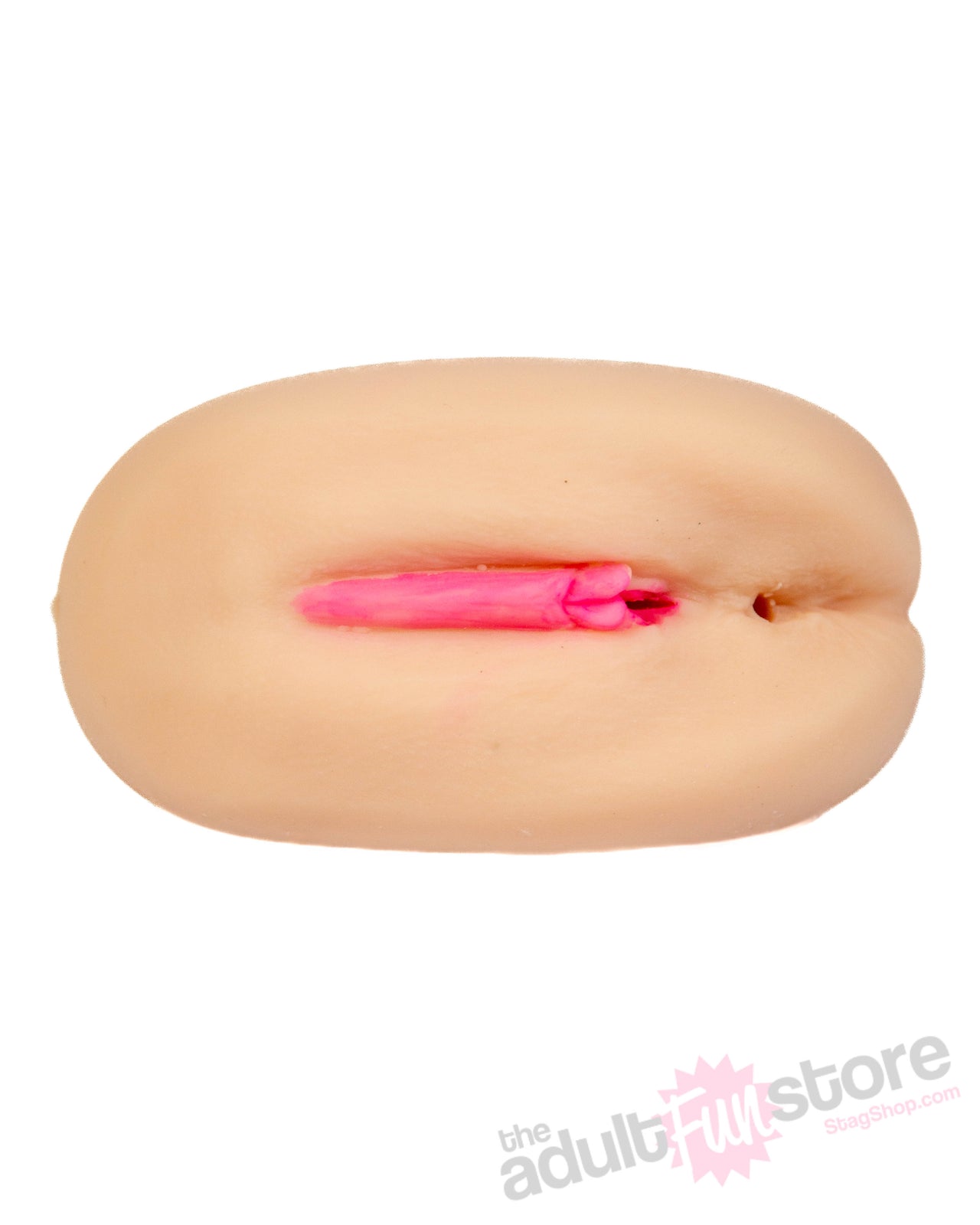 HUSTLER Toys - Vibrating Pussy & Ass - 2 Tight Holes Stroker - Beige - Stag Shop
