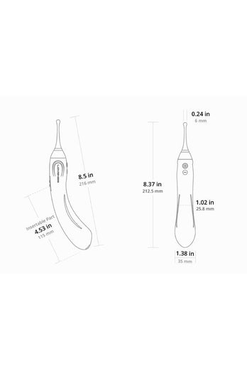 Lovense - Hyphy Bluetooth Dual-End High Frequency Silicone Vibrator - Purple - Stag Shop