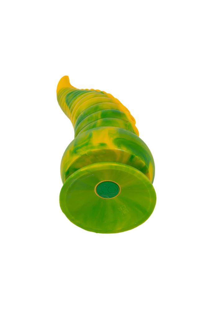 Icon Brands - Alien Nation - Octopod 9" Vibrating Silicone Dildo - Yellow/Green