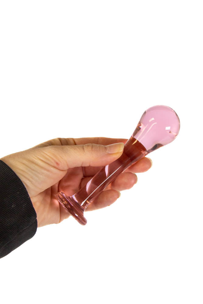 Icon Brands - First Glass Droplet Anal Plug - Pink - Stag Shop