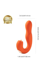 Honey Play Box - Joi Rotating Head G-Spot Vibrator & Clit Licker - Orange - Stag Shop