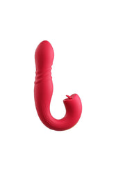 Honey Play Box - Joi Thrust 2 Dual Vibrator With Flickering Tongue - Red - Stag Shop