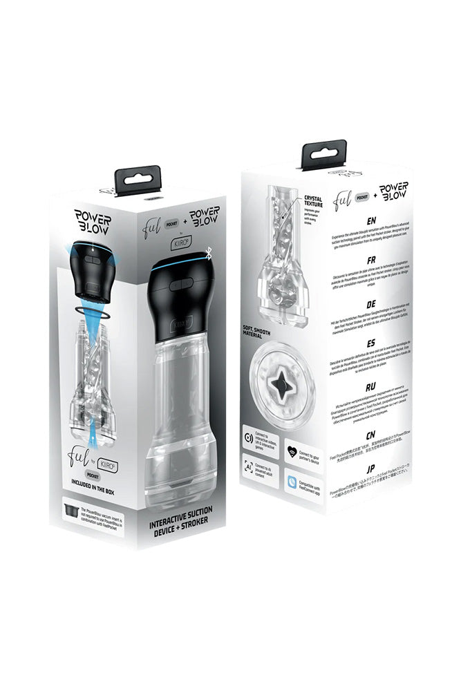 Kiiroo - Feel Pocket Crystal Stroker + PowerBlow - Stag Shop